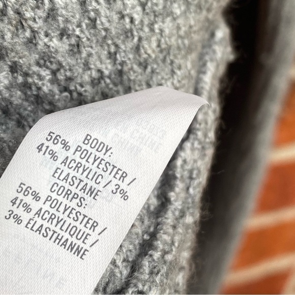 Offline Womens Small Gray Front Twist Ribbed Knit Sweater - Picture 6 of 9